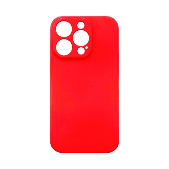 Silicone Case with Camera Shield for Apple iPhone 14 Pro Red
